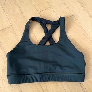 LuluLemon green cross-back sports bra